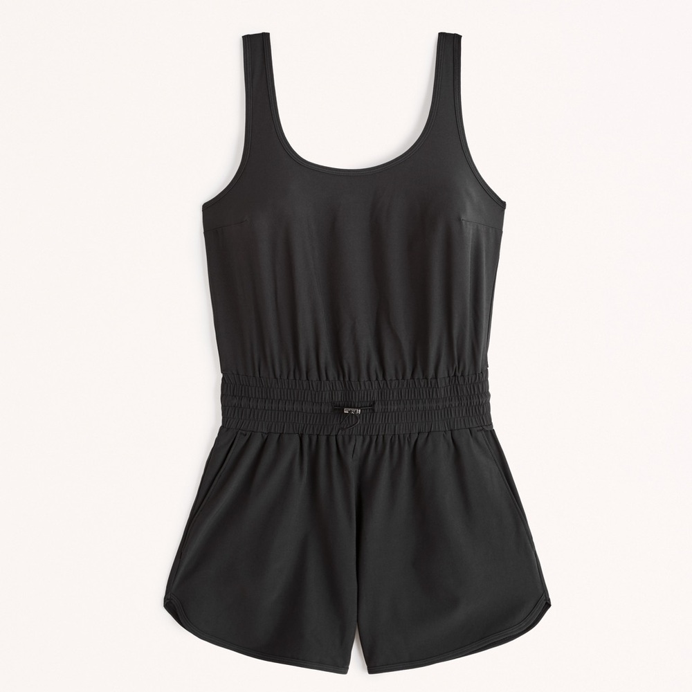 Abercrombie & Fitch Black Sleeveless Romper